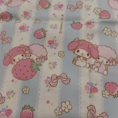 My Melody 生地 はぎれ ライトブルー