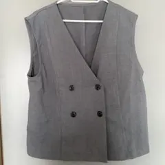 グレー ダブルブレスト ベスト