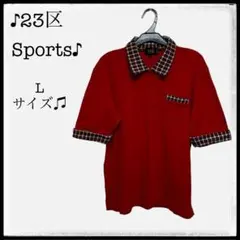 23区 sports 赤 ゴルフ ポロシャツ L 上品 高級感 レディース