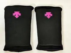 デサント　バレーボール用膝サポーター 黒 ピンクロゴ