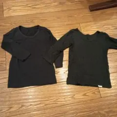 黒い長袖Tシャツ2枚セット