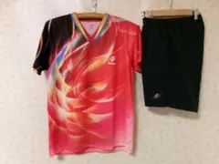 102565　Nittaku　卓球ユニフォーム上下　赤　M