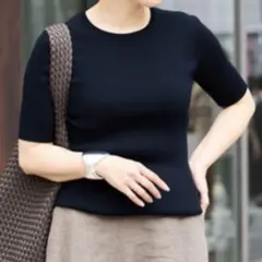 Deuxieme Classe Diner B RIB クルーネックプルオーバー