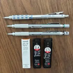 ぺんてる　グラフギア1000 グラフギア500 シャーペン、シャー芯3本セット