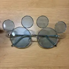 ディズニー ミッキー型サングラス ブルー