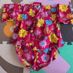 ミキハウス 花柄甚平 90サイズ