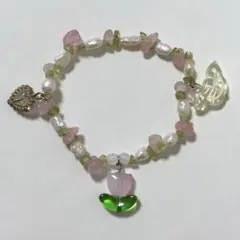 チューリップ畑ブレスレット【天然石】ウィッシュコア