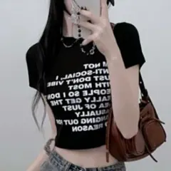 ソニョナラ sona アイムノットスリムフィットクロップ半袖Tシャツ