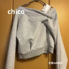 Chico ワンショル肩レーストップス