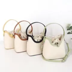 韓国 トレンド ハンドバッグ ショルダーバッグ ミニバッグ バイカラー 軽量