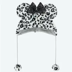 ディズニー ヒョウ柄 ファンキャップ ミニー レオパード ホワイト