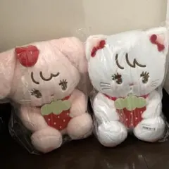 mikko illustrations いちごBIGぬいぐるみ ムース キャミー