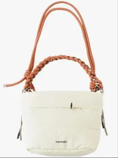 topologie ショルダーバッグ　アイボリー＆ブラックの2点セット