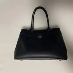 COACH ブラックレザーショルダーバッグ