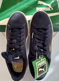 新品タグ付PUMA Suede ネイビー スニーカー22.5cm