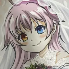 ブルーアーカイブ ブルアカ 手描きイラスト ホシノ 色紙 ファンアート