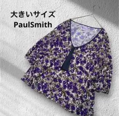 大きいサイズ】ポールスミス/ブラウス/極美品/パフスリーブ/刺繍 