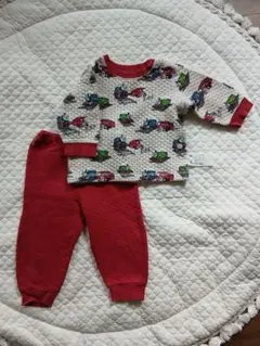 トーマス ベビーパジャマ 上下セット　ユニクロ　80　赤　パーシー