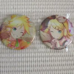 3 プロセカ グリッター缶バッジ 鏡音リン 鏡音レン