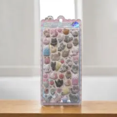 クーリア　ふわふわドロップシール ねこねこふわふわ