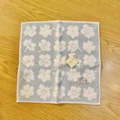 【新品未使用】Laura Ashley 花柄ハンカチ 水色
