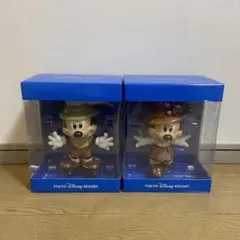 【新品】ディズニー ミッキー ミニー フィギュア セット　ジャングルカーニバル