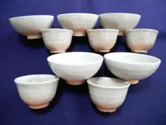 【未使用品】萩焼　茶碗ｘ５　湯呑ｘ５　セット売りのサムネイル