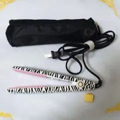 アゲツヤ ポータブルミニアイロン ゼブラ柄 ヘアアイロン 携帯用 ストレートヘアのサムネイル