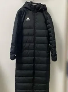 【美品】adidas ダウンコート　ロング丈　ベンチコート　Lサイズ