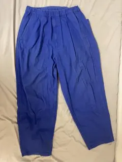 VIBTEX 青 チノパン ゴムウエスト