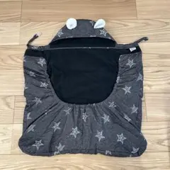 防寒ケープ　だっこ紐　ベビーカー　撥水加工 トイザらス　くま　黒　星型