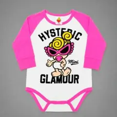 « 美品 » ヒステリックミニ ミニちゃん 長袖 ロンパース ピンク 70cm