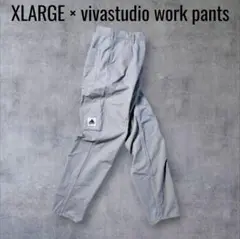XLARGE×vivastudioコラボワークパンツ ライトグレー M 訳あり