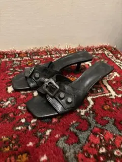 H&M ブラック ウエスタン調 サンダルのサムネイル