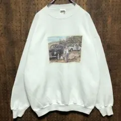 s*u様 90s ヴィンテージ　タルテックス スウェット　白　ホワイト　XL A