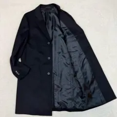 ユニクロ UNIQLO チェスターコート Lサイズ ネイビー カシミヤ　ウール