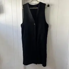 『高身長』ロングベスト　ノースリーブベスト　 ロングジレ　XL