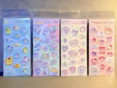 新品　サンリオ　すりガラス風シール　全４種　キティ　マイメロディ　クロミ