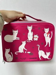 ケイトスペード　スターバックス　バッグ　化粧バッグ　収納　猫　海外限定コラボ