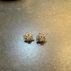 花デザイン クリスタルスタッドピアス