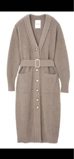 herlipto Belted Wool-blend Long Cardigan