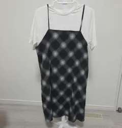 GLOBAL WORK チェック柄 チュニック　セットアップ