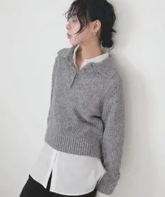 LIAN　MIXメッシュポロニット　新品未使用タグ付き