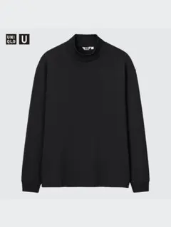 UNIQLO U モックネックプルオーバー（長袖）L ブラック