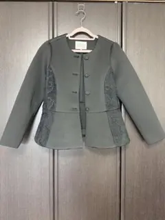 chesty ノーカラージャケット　ブラック