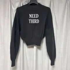 GYDA チャコールグレー タートルショートニット