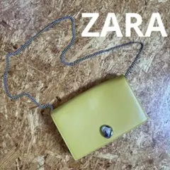 ZARA チェーン　イエロー　バッグ