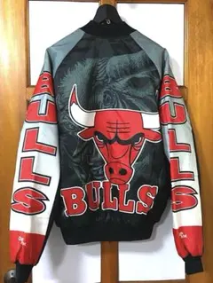 90s USA製 チョークライン シカゴ ブルズ スタジャンXL NBA公認