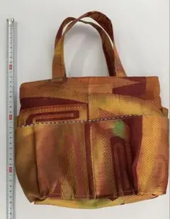 手提げトートバッグ オレンジブラウン