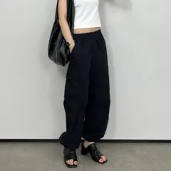 ユニクロ イージーカーゴパンツ ゆったりめ ウエストゴム 春夏 M　m417